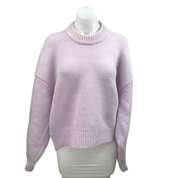 Alexander Wang Womens Pink Purple Long Sleeve Oversized Sweatshirt Sweater Top M - Picture 1 of 3